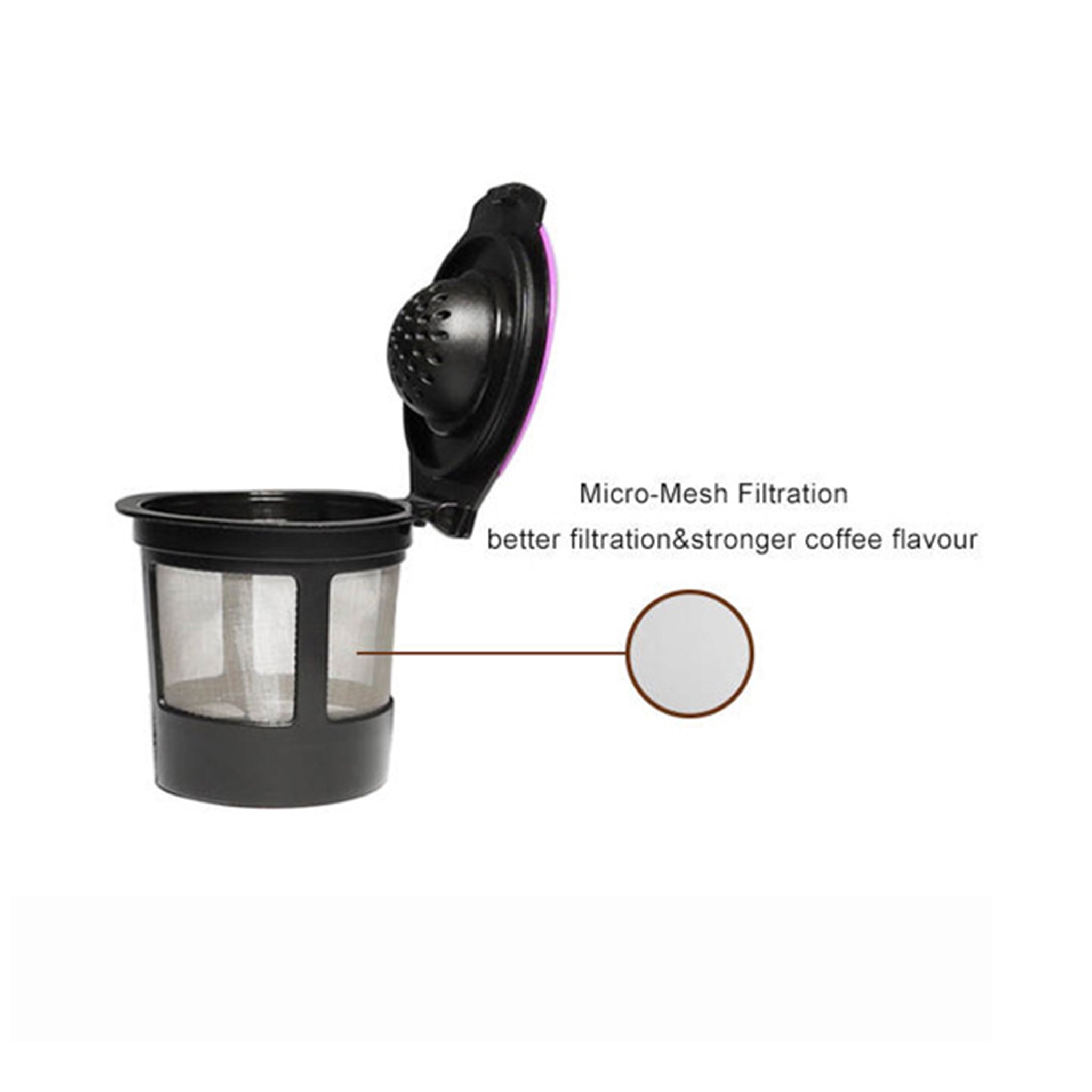 4 - Reusable K-Cup Filter Coffee Pods for Keurig 2.0 K400, K500 Series - Colombian Coffee