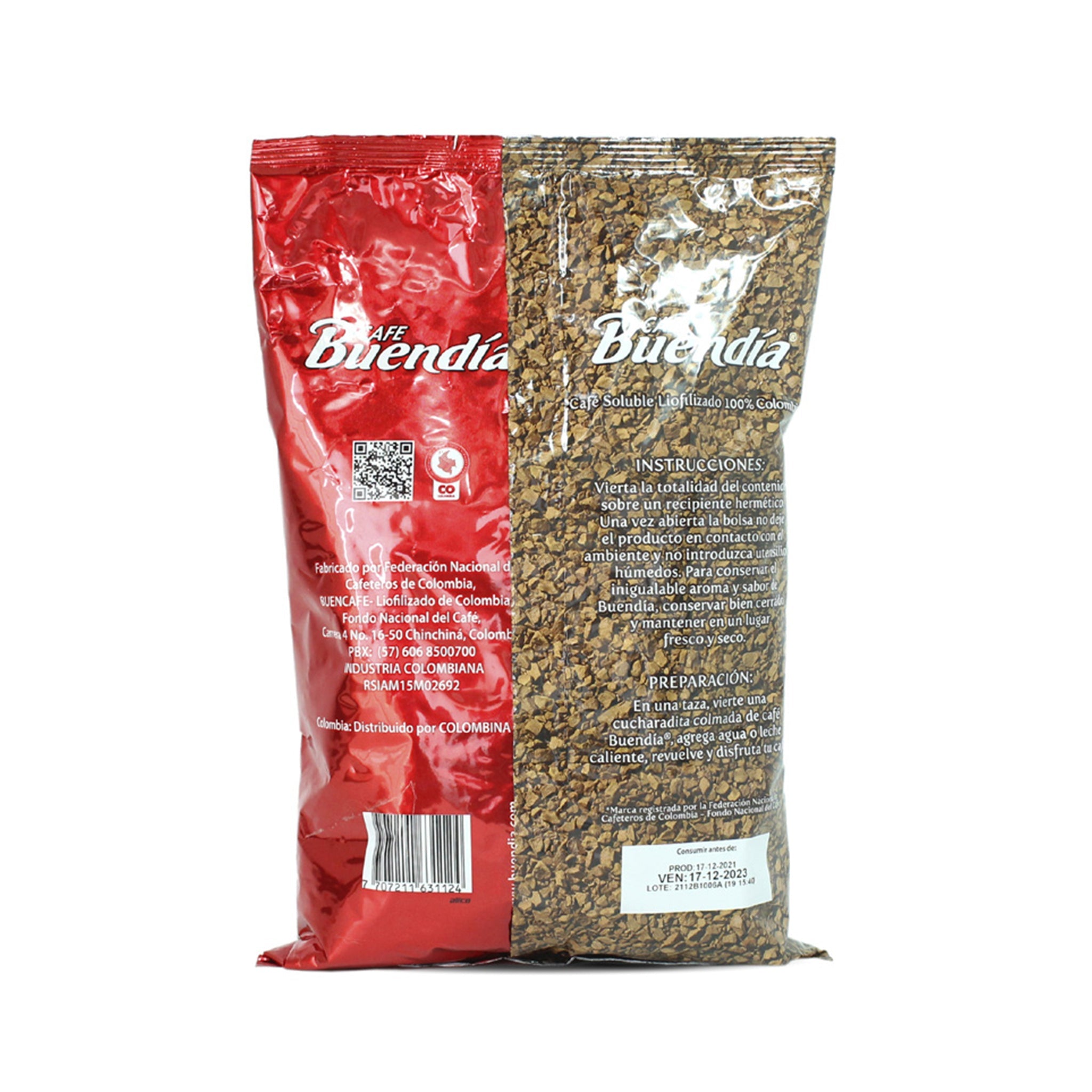 Buendia Instant Coffee 100% Colombian Freeze Dried Coffee 17.6 oz - Colombian Coffee