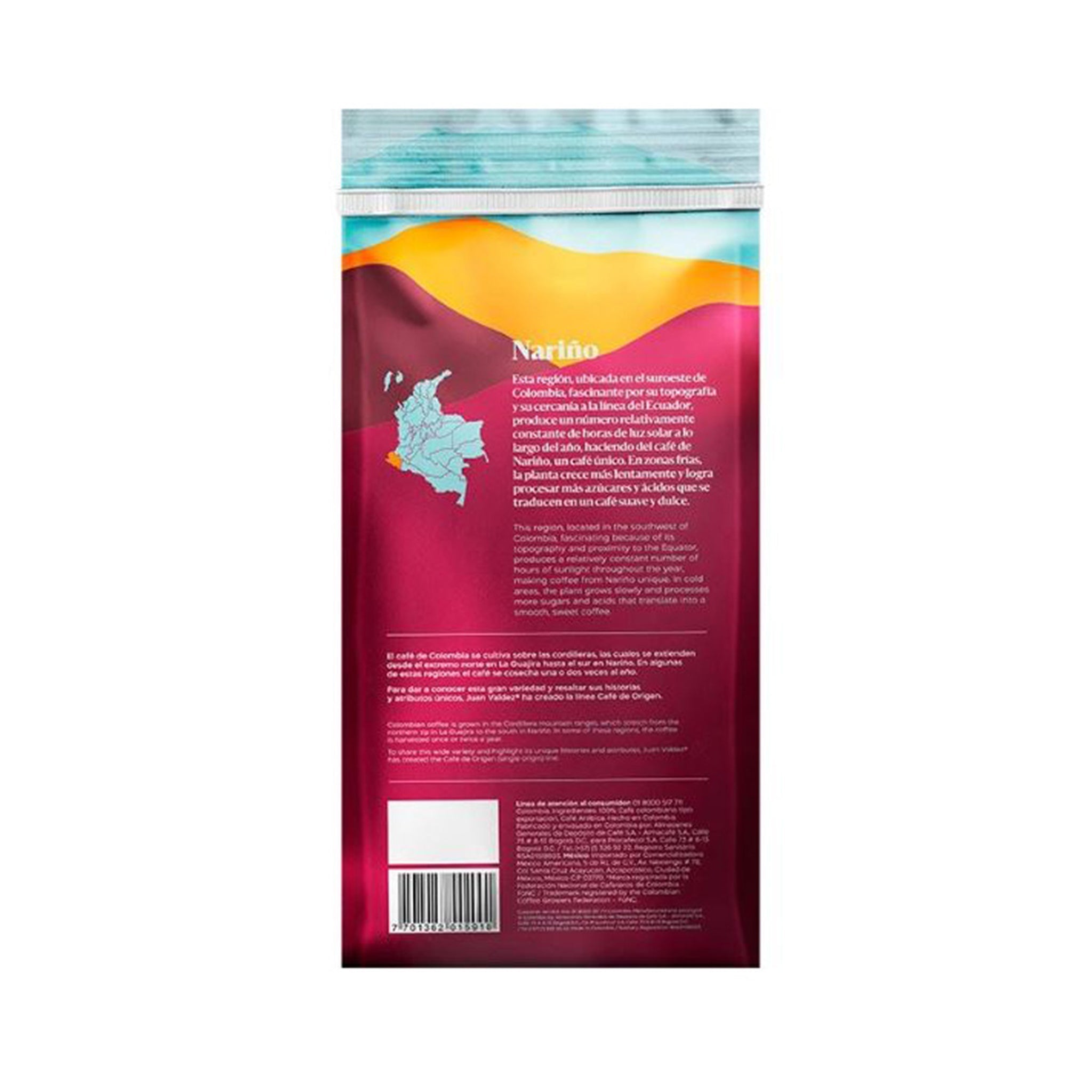 Narino Juan Valdez Coffee Beans- Origin Selection - Colombian Coffee