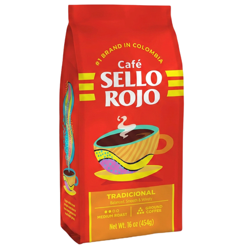 Sello Rojo Tradicional Ground Coffee, 16 oz