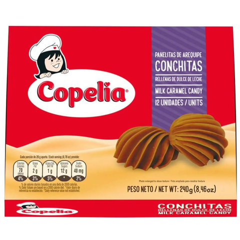 Copelia Conchitas – Milk Caramel Candy, 6 Units (120g)