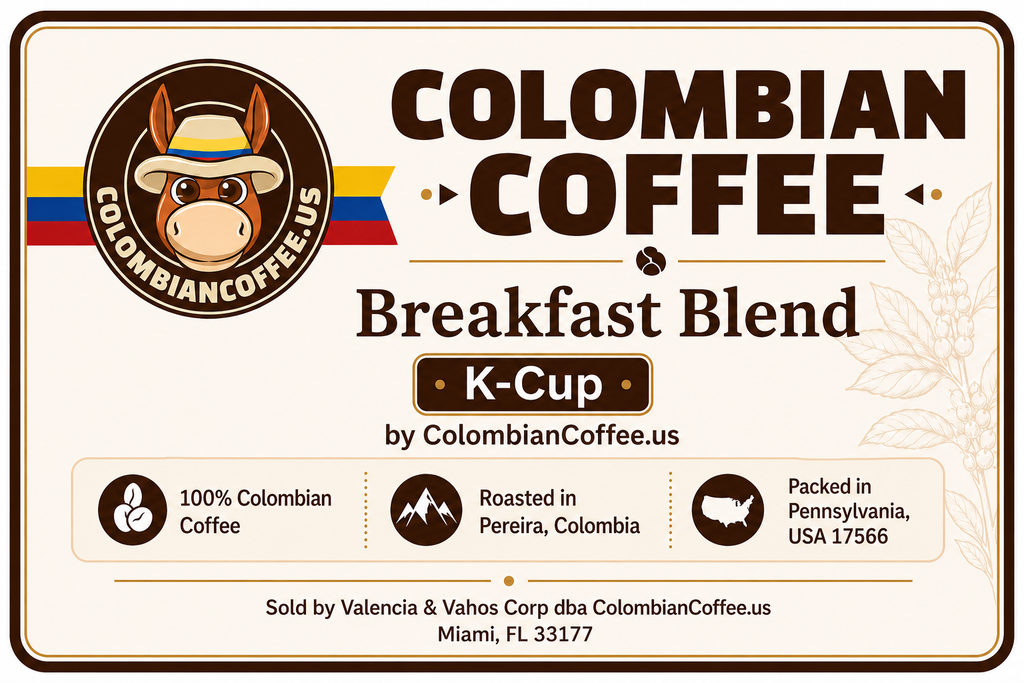Keurig Compatible K-Cups Colombian Coffee Medium-High Roast