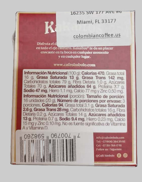 KAKAITOS: Crunchy chocolate coated coffee bean - Pack of 0.7 oz - 60 g