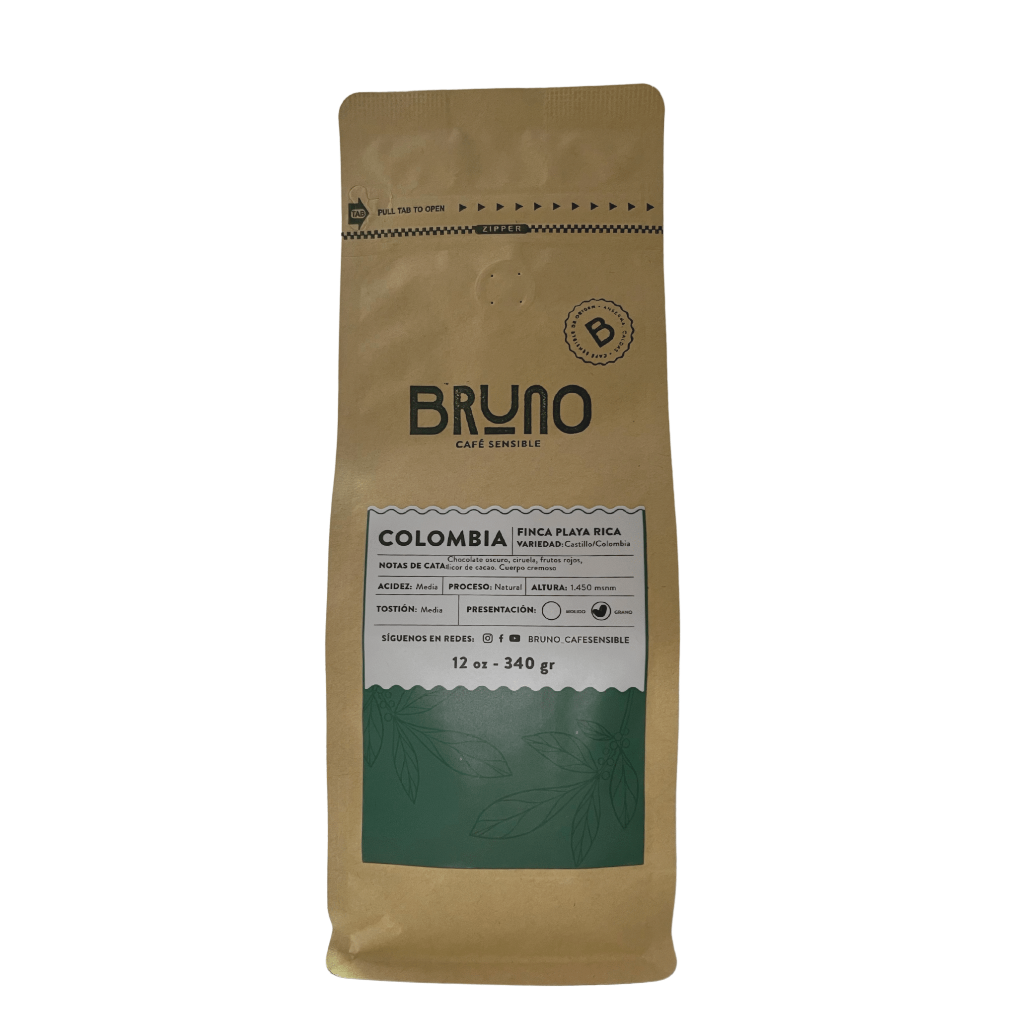 Bruno Natural Coffee Beans - Colombian Coffee