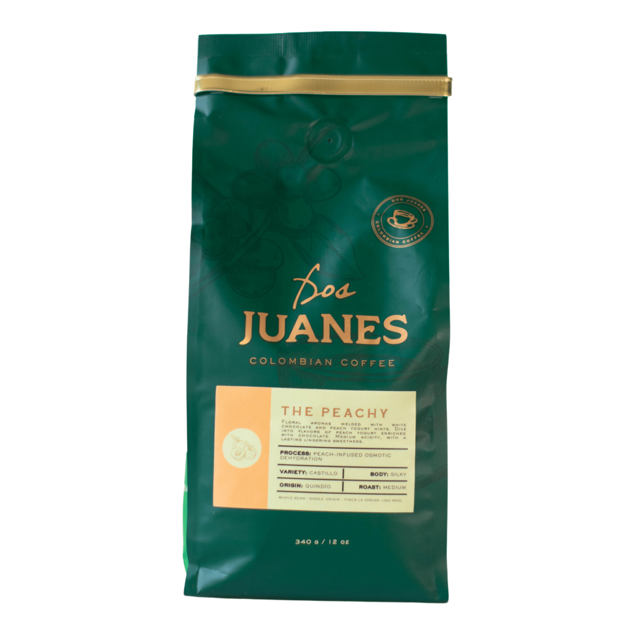 Dos Juanes Coffee The Peachy 12 oz - 340g - Colombian Coffee