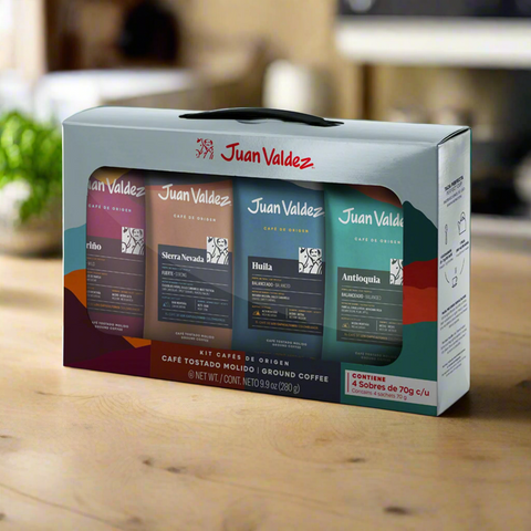 Kit Café Juan Valdez Origen – Café Molido Premium Colombiano 4x70g