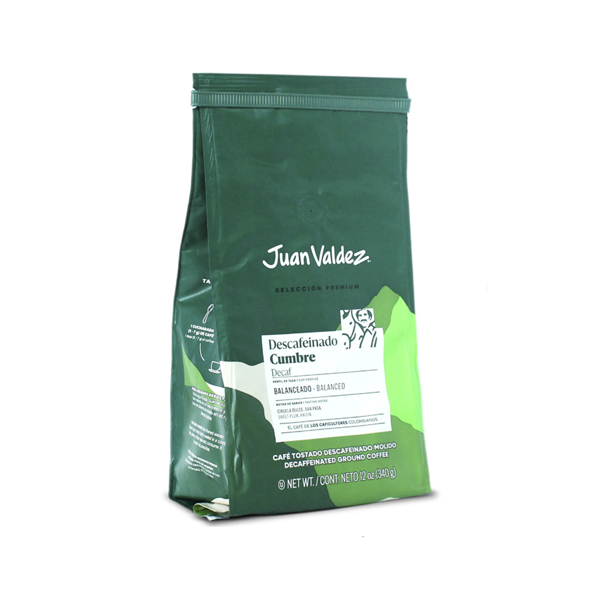 Juan Valdez Cumbre Decaf Ground Colombian Coffee - Colombian Coffee