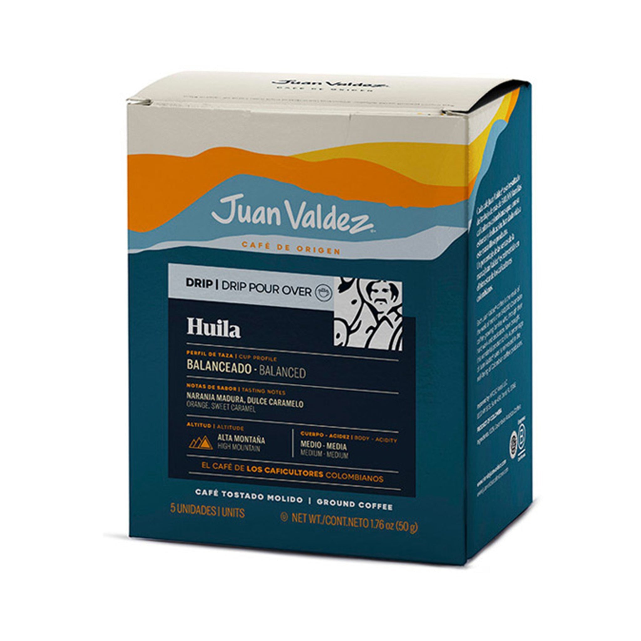 Juan Valdez – Drip Huila Coffee 50g (Pack of 5) - Colombian Coffee