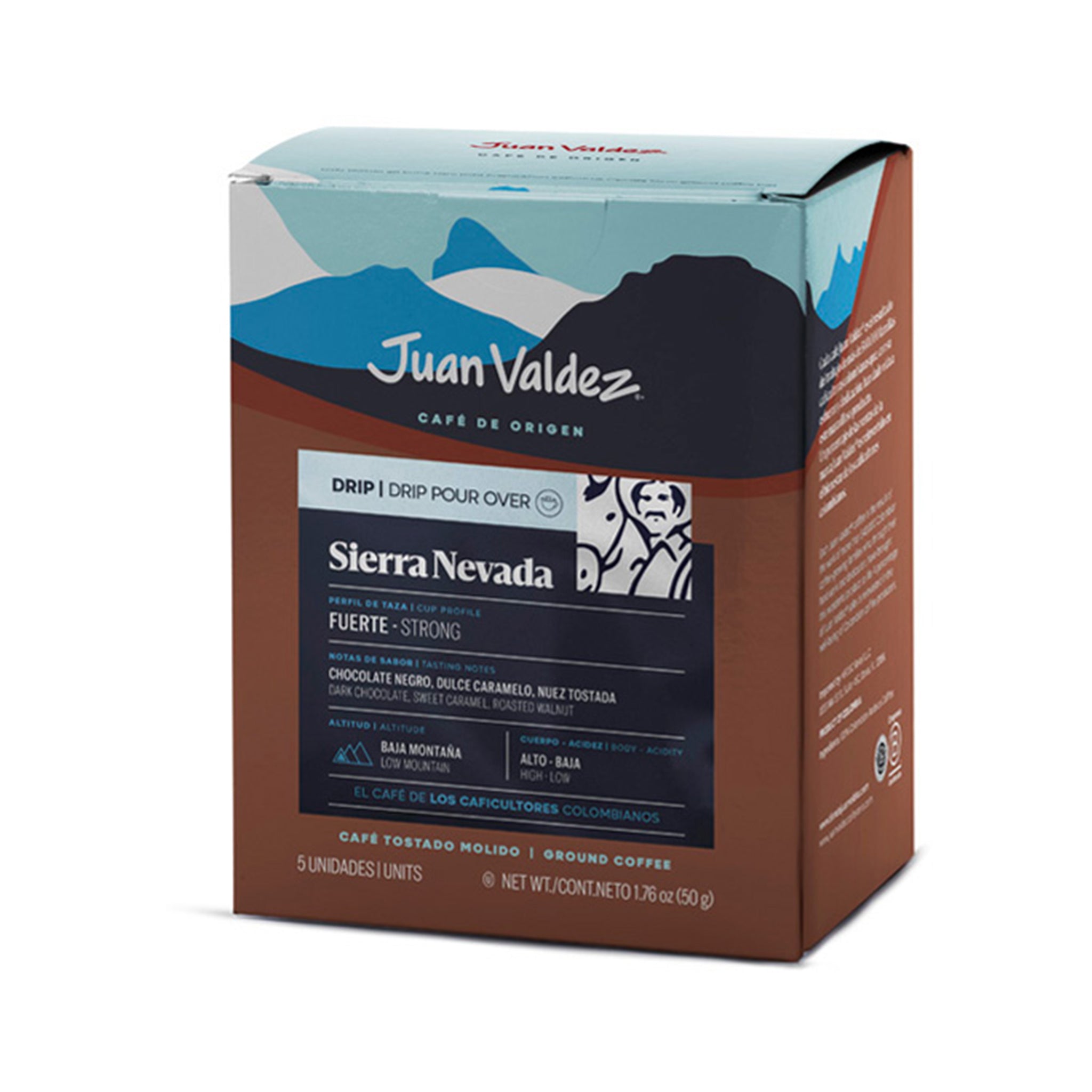 Juan Valdez – Drip Sierra Nevada Coffee 50g (Pack of 5) - Colombian Coffee