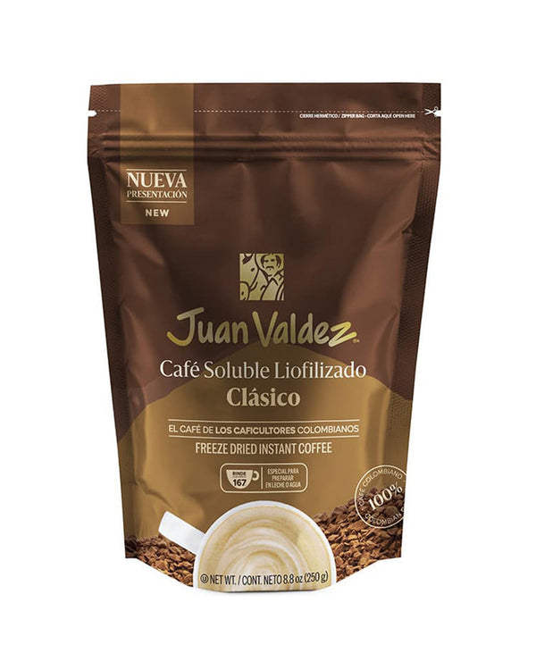 Juan Valdez Instant Freeze Dried Regular Coffee Zip pack