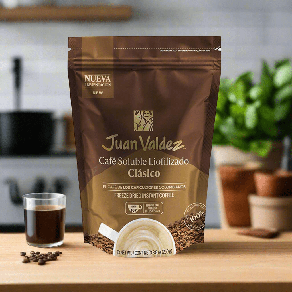 Juan Valdez Instant Freeze Dried Regular Coffee Zip pack - Colombian Coffee