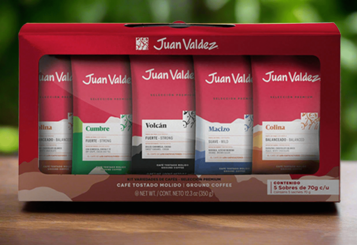 Juan Valdez Premium Selection Coffee Kit x 5 Sachets - 350 g - Colombian Coffee