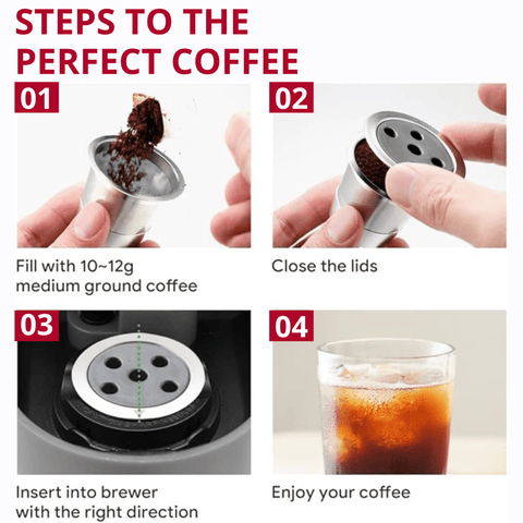 Metal K - Cup Reusable Stainless Steel for Keurig Supreme & Supreme Plus - Colombian Coffee