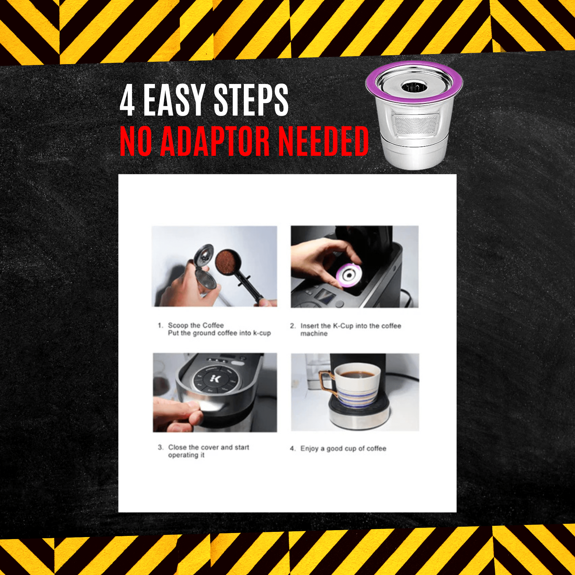 Metal K - Cup Reusable Stainless Steel Keurig K cup for Keurig 1.0 2.0 Reusable Coffee Filter - Colombian Coffee